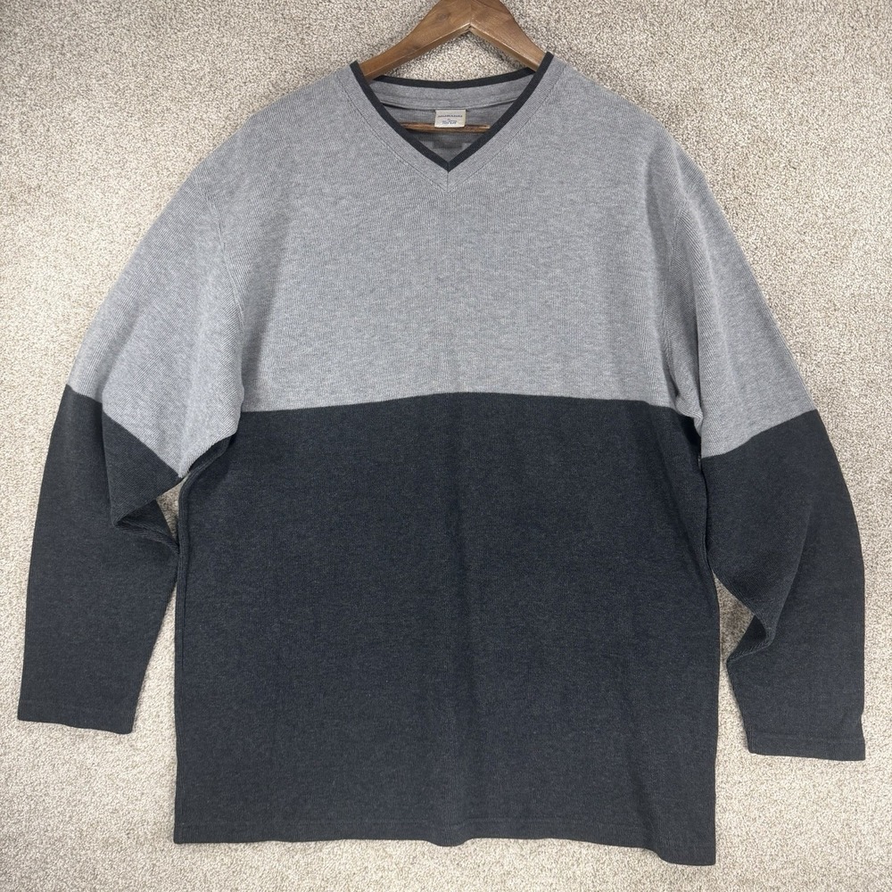 VTG Murano Cotton Sweater Shirt XL Two Tone Y2K Skater‎ Grunge Punk Baggy *Stain